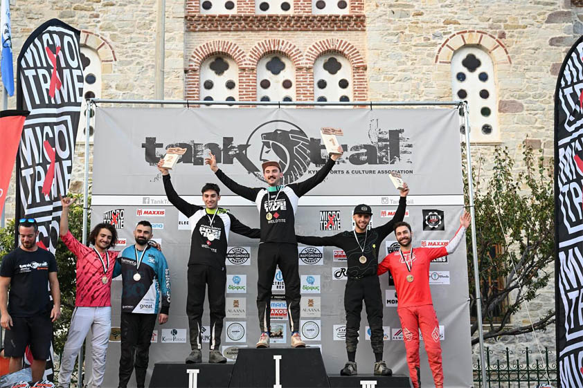 tank trail kymi downhill race 2023 podium elite